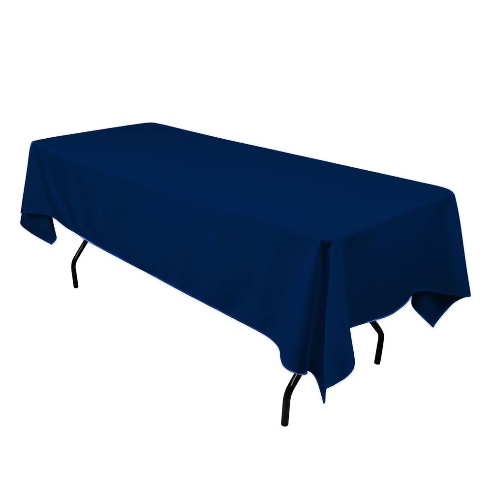 Craft & Party, Polyester Tablecloth - Rectangle Navy  Blue, 60 x 102 Inch